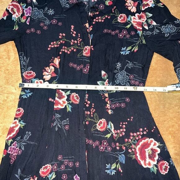 Zara Black Boho Printed Floral Dress Maxi Long Women’s Extra Small Rare Unique - Picture 4 of 10